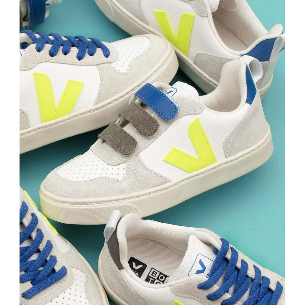 Veja V-10 X BONTON Tornacipő Gyerek White/Blue | HU 843WNB